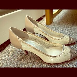 Caparros ivory wedding shoes